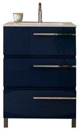 Eviva Olivia 24" Marino Blue Free Standing Bathroom Vanity