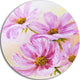 Blooming Pink Cosmos Flowers, Floral Disc Metal Artwork, 36"