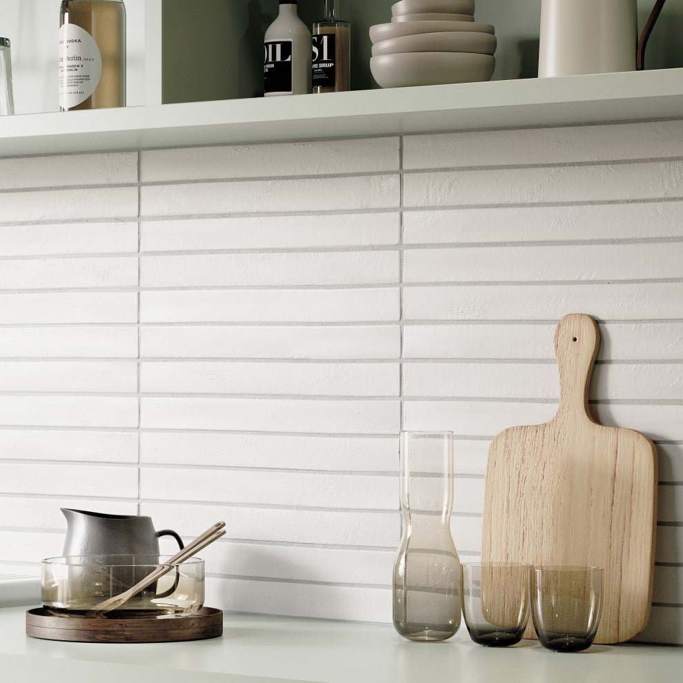 Sedona Charcoal Porcelain Floor and Wall Tile, White