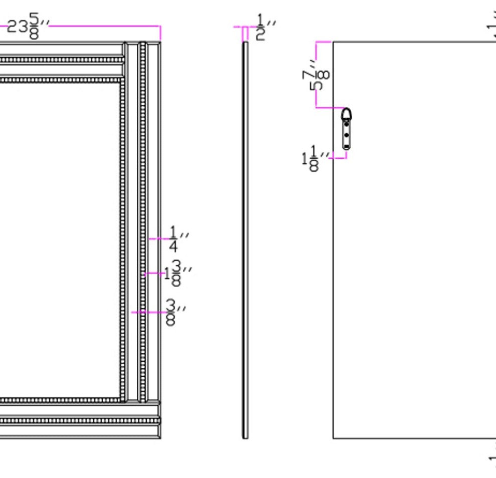 Silver Rectangle Accent Glass Mirror