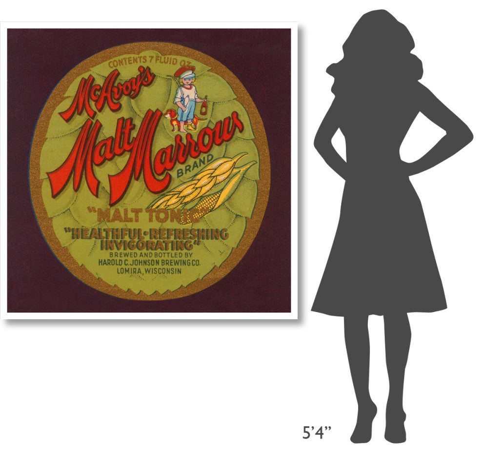 "McAvoy's Malt Marrows "Malt Tonic" Digital Paper Print by Retrolabel, 46"x46"
