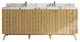 Pasadena 84 Double Sink Bath Vanity in Light Natural Teak 2" Viola Brown