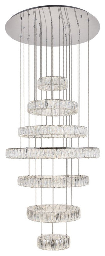 Contemporary Chrome-Light Chandelier