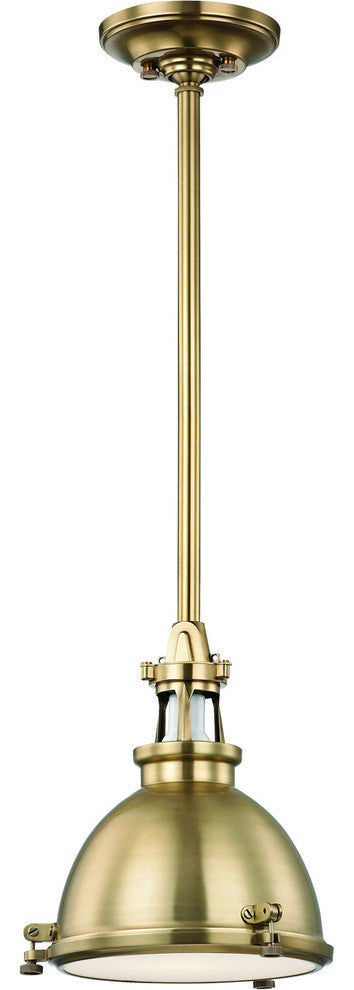 Hudson Valley Massena 1 Light Pendant 9.5"x10.75", Aged Brass, 4610-AGB