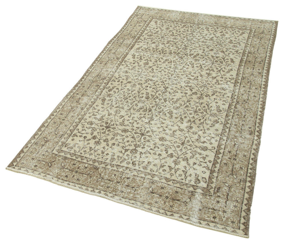 Rug N Carpet - Handmade Anatolian 3' 8" x 6' 8" Distressed Small Area Rug