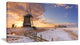 Dutch Windmills at Sunrise, Abstract Canvas Art Print, 32x16