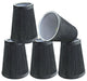 32651-5 Hardback Empire Chandelier Clip On Lamp Shade Gray & Black 2 1/2"x4"x5"