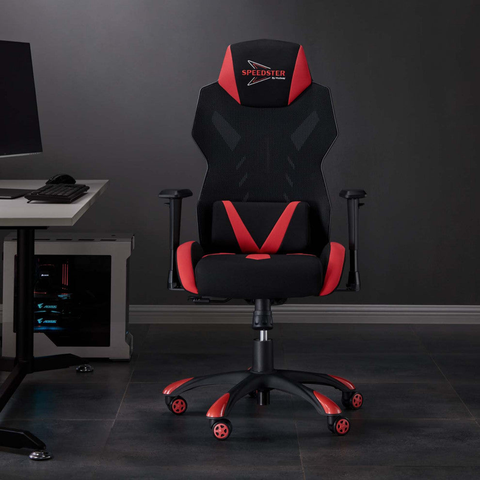 Computer Gaming High Back Chair, Black Red, Modern, Home Business Office