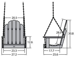 Classic Westport Single Seat Swing, Weathered Acorn