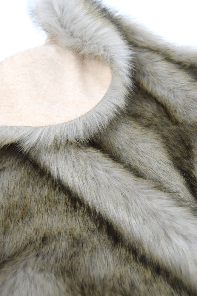 LUZIO Sable Vegan Faux Fur Seat Cover 43.3x29.2