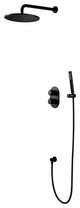 10" Thermostatic Complete Shower System With Rough-in Valve, Matte Black