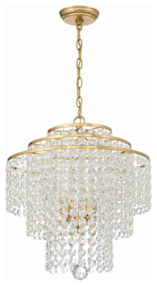 Gabrielle 4-Light Antique Gold Chandelier