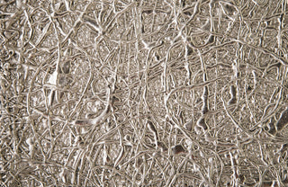 String Theory Pedestal, Silver Leaf, Large