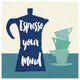 "Linen Coffee I Light" Digital Paper Print by Sue Schlabach, 26"x26"