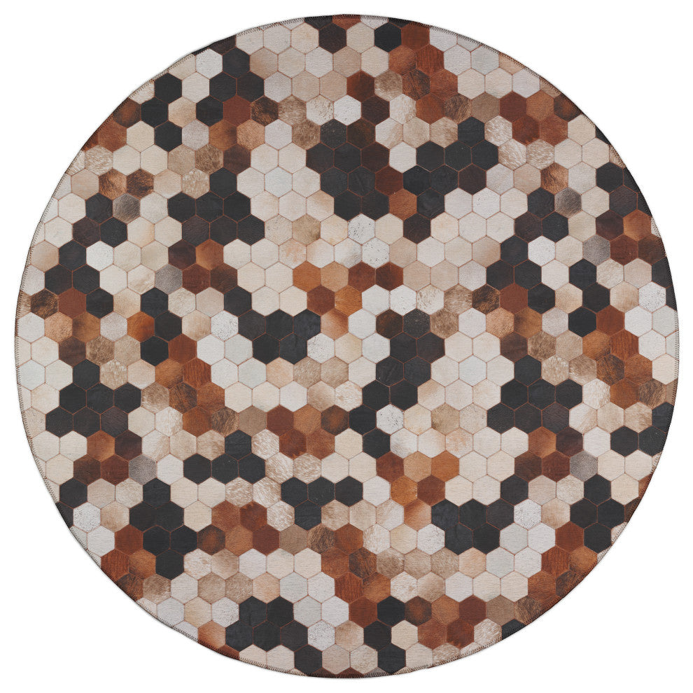 Indoor/Outdoor Stetson SS9 Canyon Machine Washable 10' x 10' Round Rug
