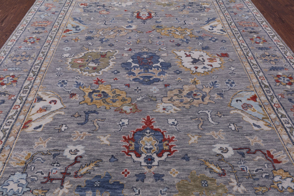 9' 0" X 12' 0" Turkish Oushak Hand-Knotted Wool Rug - Q13424