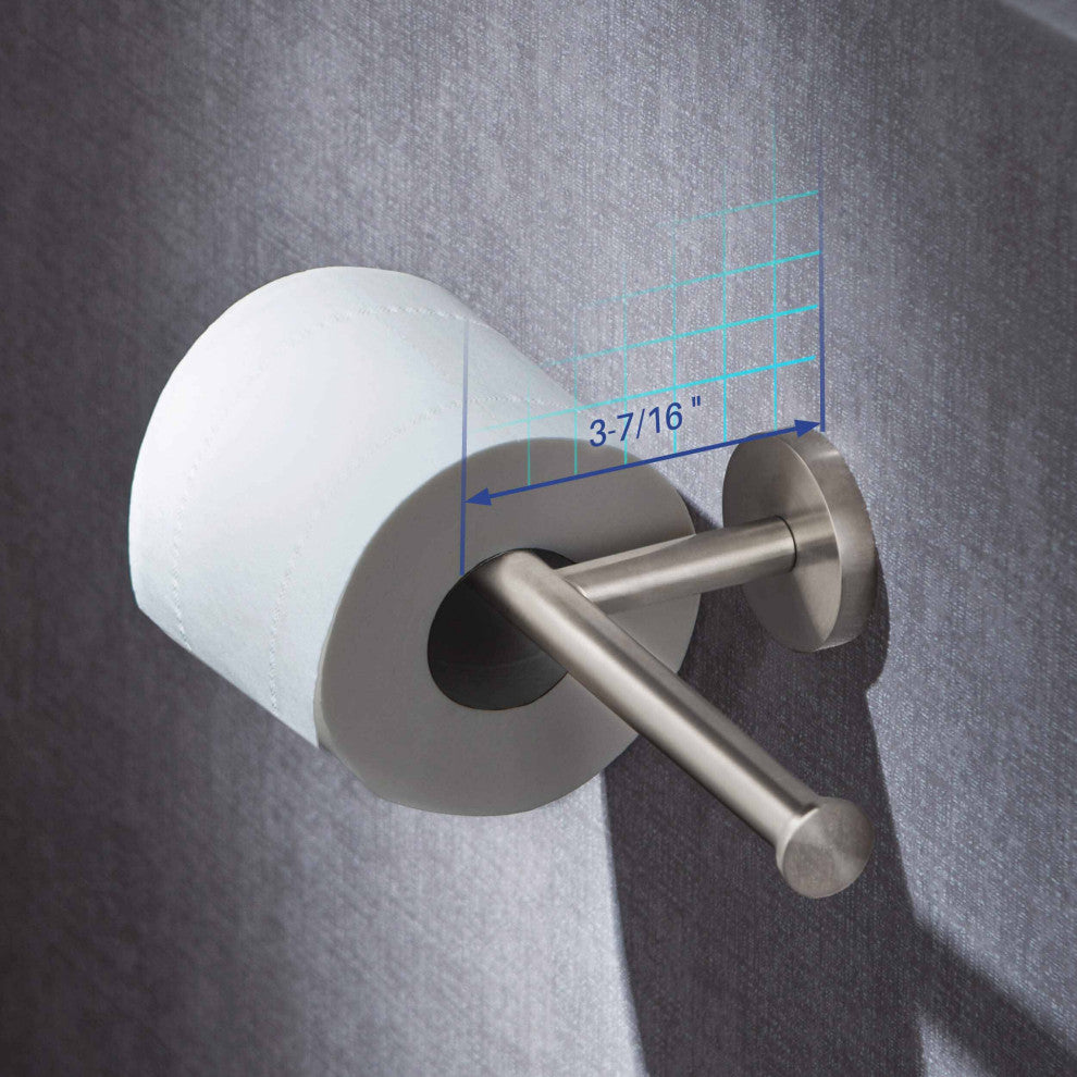 Circular Double Toilet Paper Holder, Brushed Nickel