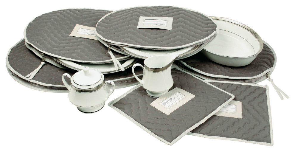 Quilted Microfiber Dinner Accessory Storage 6pc Set
