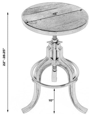 Butler Gladney Iron Revolving Bar Stool