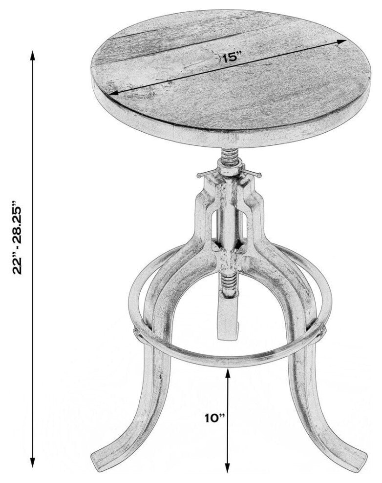 Butler Gladney Iron Revolving Bar Stool
