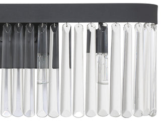 Emory 4-Light Black Forged Bathroom Vanity, Clear Glass