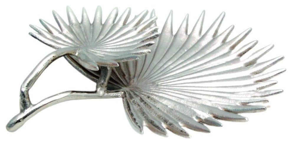 Contemporary Double Leaf Design Serving Tray