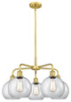 Athens 5-Light 26" Stem Chandelier, Satin Gold, Clear