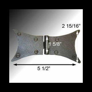 Cast Iron Butterfly Hinge Black Rustproof 180 Degree