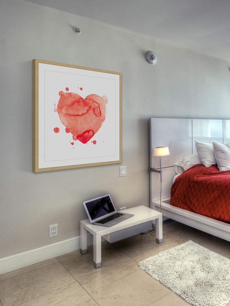 "Heart Splash" Framed Art Print