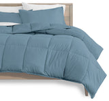Bare Home 8-Piece Bed-in-a-Bag Split Sizes, Coronet Blue, White, Split Californi