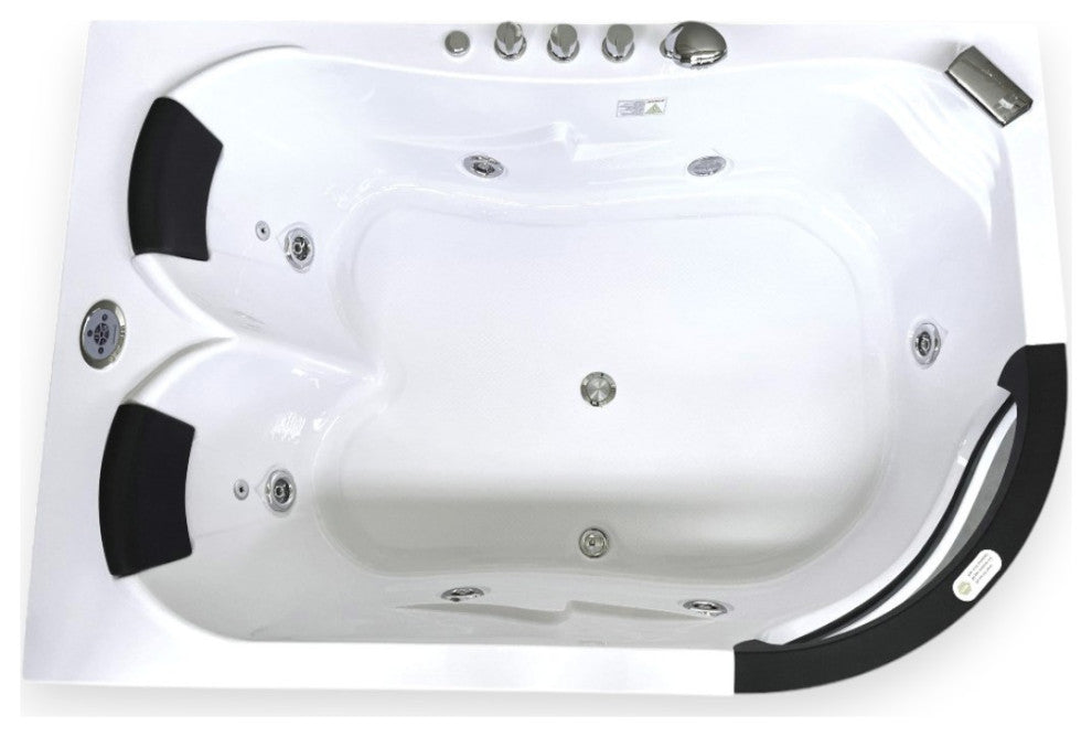Hot Tub White 71"x47" With Heater and Double Pump 2 Persons, Luna