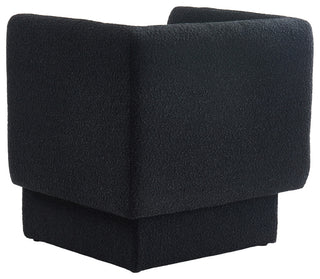 Vera Boucle Fabric Upholstered Accent Chair, Black