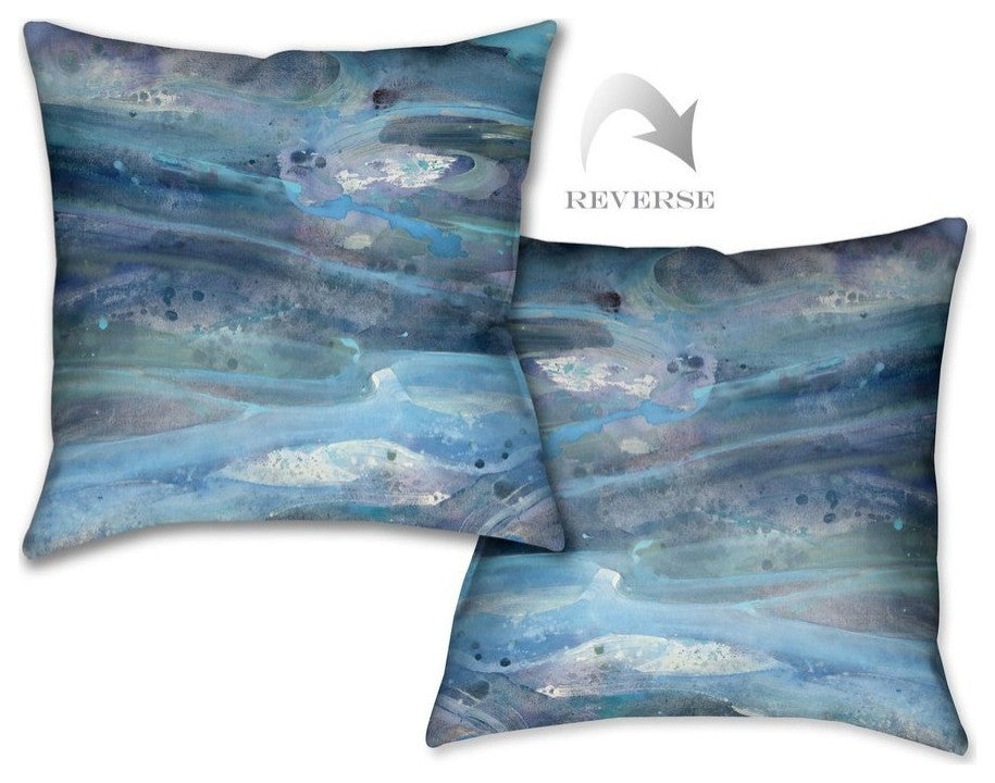 Laural Home Rolling Waves 18" X 18" Indoor Decorative Pillow