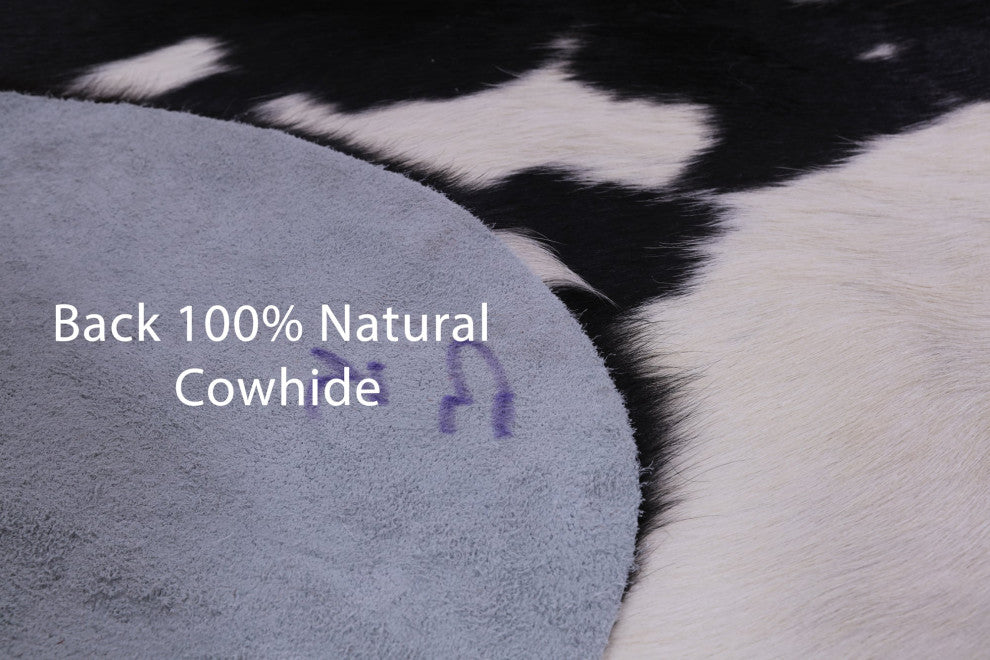 7' 3" X 6' 4" Organic Natural Hair-On Cowhide Area Rug C1460