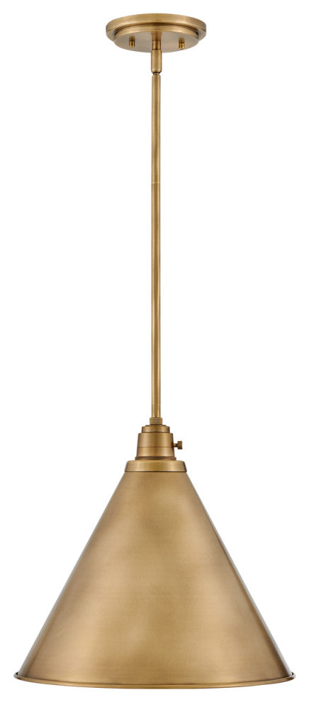 Hinkley Arti 14.5" Medium Pendant Light, Heritage Brass