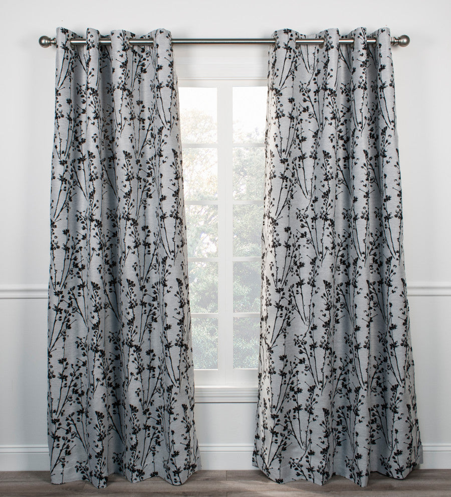 Meadow Lined Grommet Panel, Chrome, 50"x63"