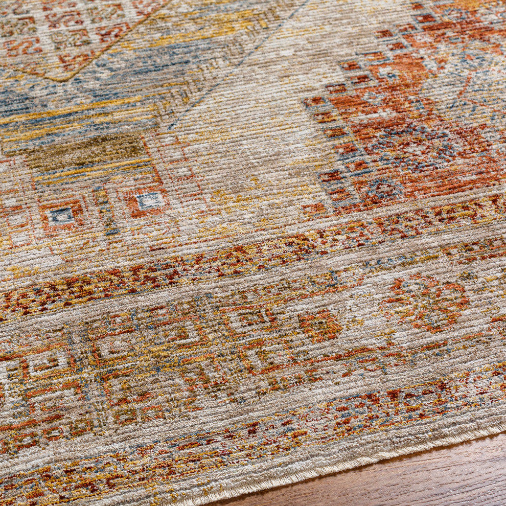 Naila IAL-2303 Red/Ivory Machine Woven 9' x 12'2" Rug