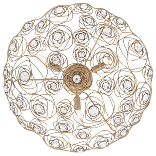 Varaluz 500S03 Ethereal Rose 3 Light 24"W Semi-Flush Bowl Ceiling - Havana Gold