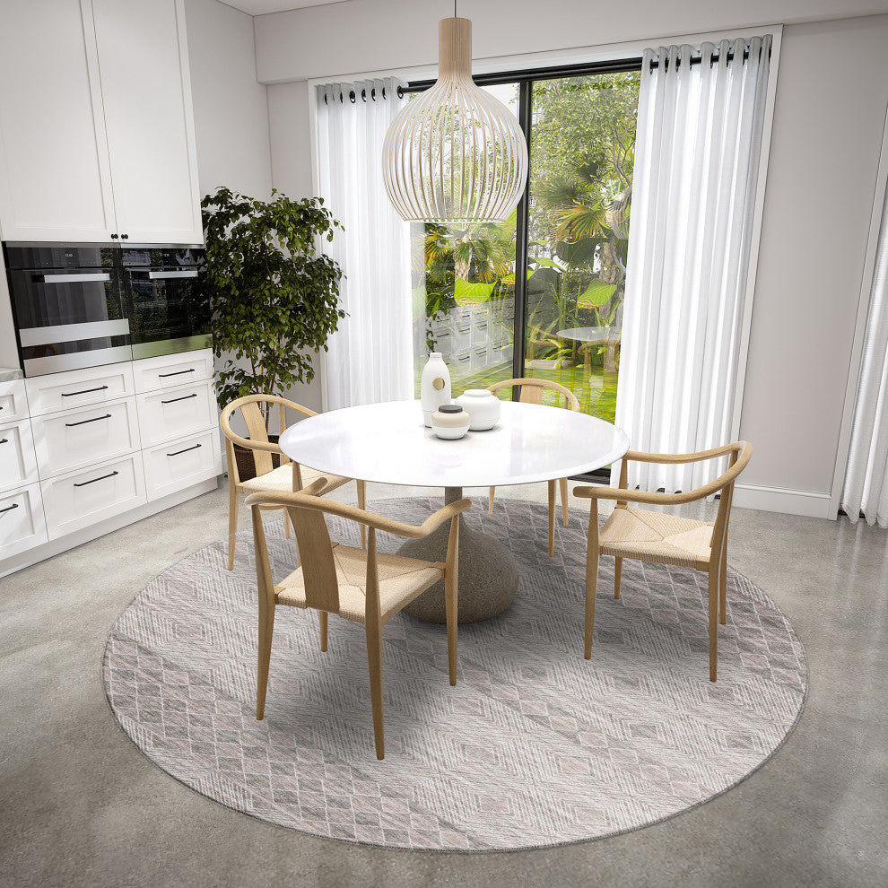 Indoor/Outdoor Sedona SN1 Sage Machine Washable 10' x 10' Round Rug