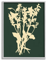 Silhouette Plant Green Yellow Design, 16"x20"