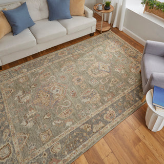 Weave & Wander Irie Hand Knotted Area Rug, Gray/Pink, 7'9"x9'9"