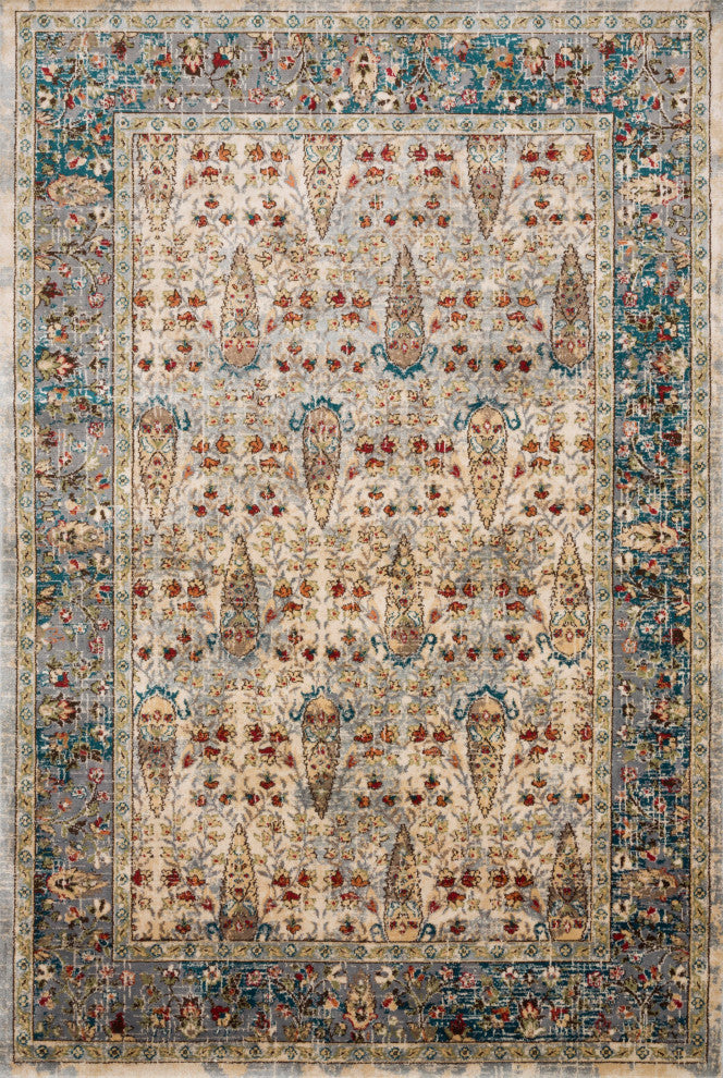 Isadora Rug, Sand and Steel, 6'x9'