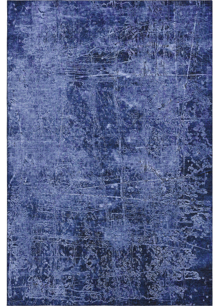 Premium Machine Washable Mayfield AMF559 Navy 8' x 10' Rug