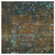 "Blue and Bronze Dots IX" Digital Paper Print by Danhui Nai, 26"x26"