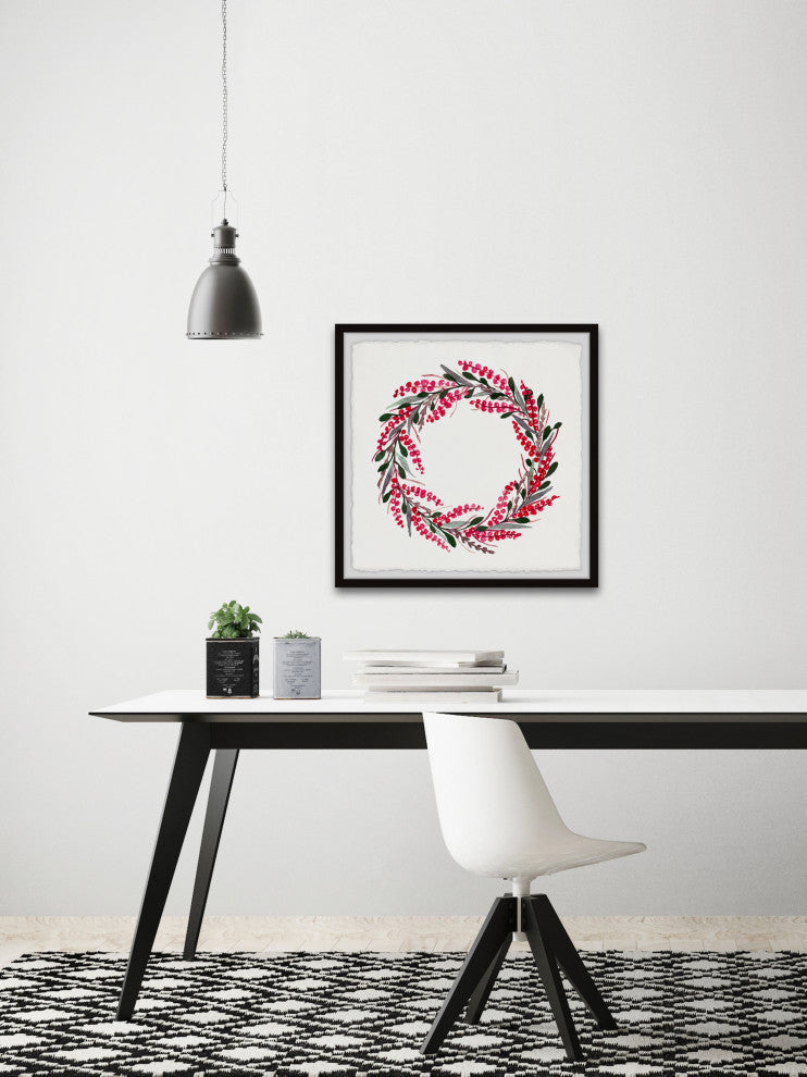 "Wreathe of Love III" Framed Painting Print, 18x18