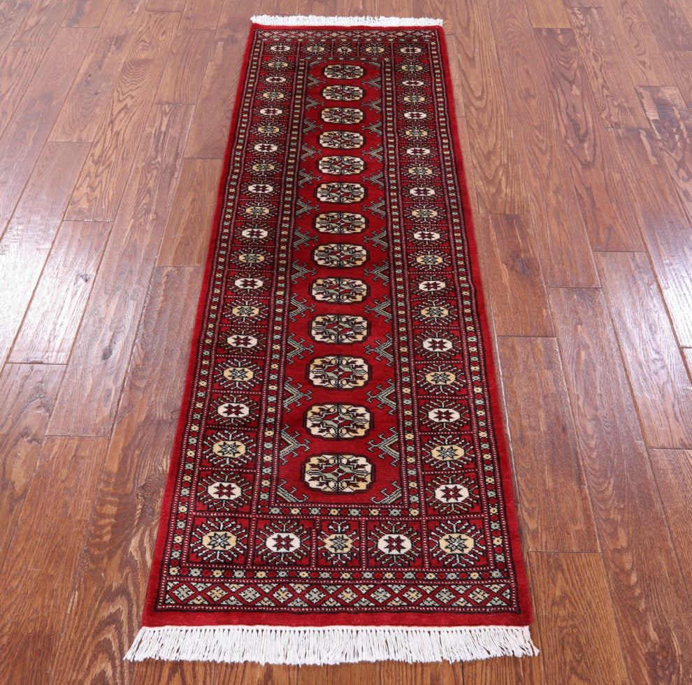 2' 1" X 6' 2" Silky Bokhara Hand Knotted Wool Runner Rug - Q13829