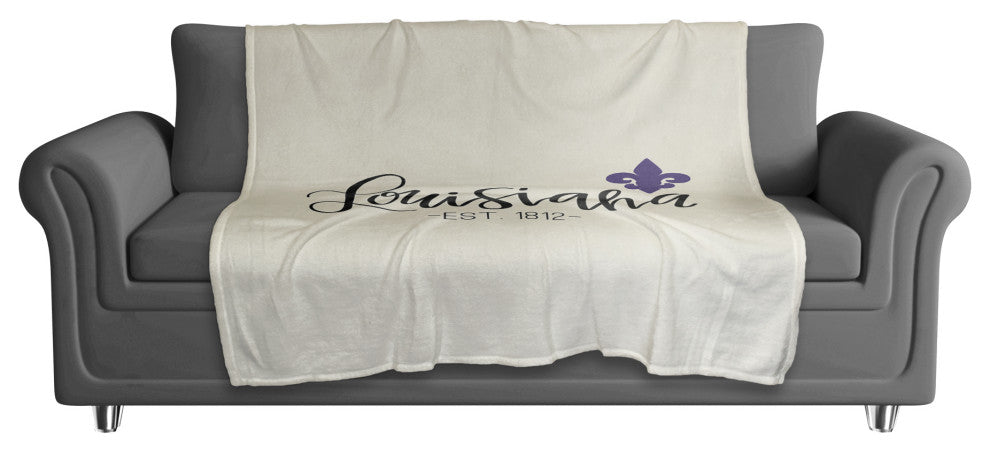 Louisiana Established 50x60 Coral Fleece Blanket
