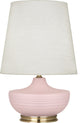 Michael Berman Nolan Table Lamp, Matte Woodrose With Modern Brass
