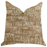 Ebony Russet Textured Luxury Throw Pillow , 22"x22"