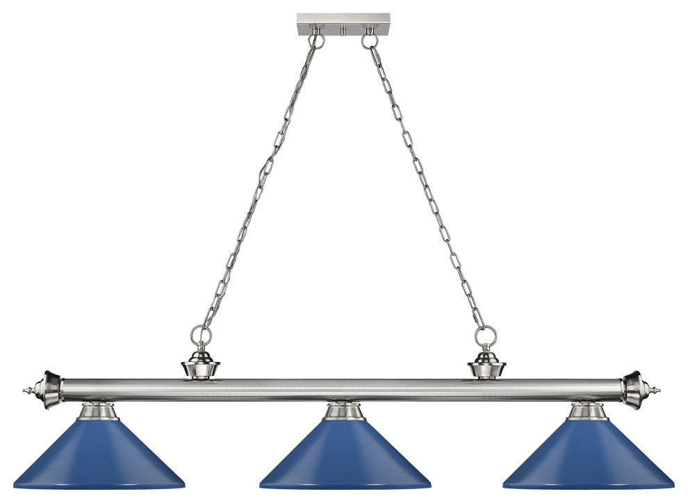 Zlite 2306-3BN-MNB 3-Light Billiard, Navy Blue
